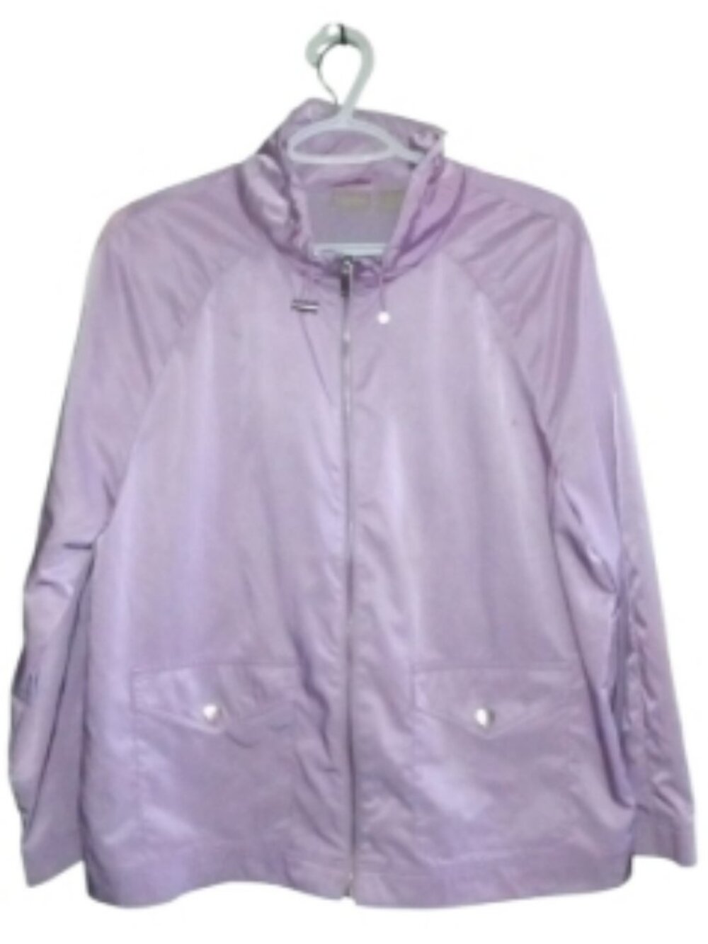 Chico’s Zenergy Purple Windbreaker Jacket Sz 2